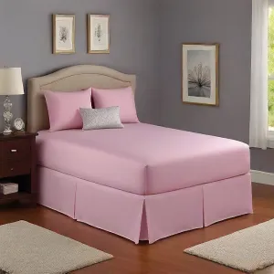 24 Inch Drop Bed Skirt Blush Pink Egyptian Cotton 1000TC