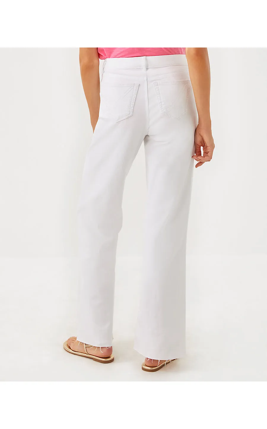 33" Aniston High Rise Straight Leg Jean - Resort White