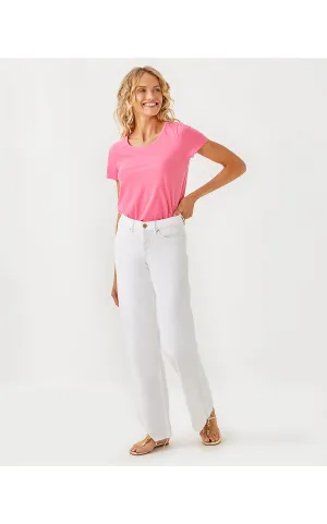 33" Aniston High Rise Straight Leg Jean - Resort White