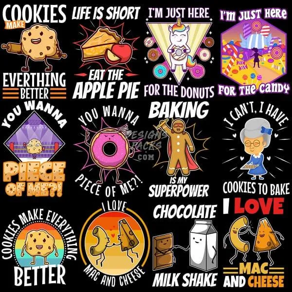 37 Food Baking Designs Bundle PNG