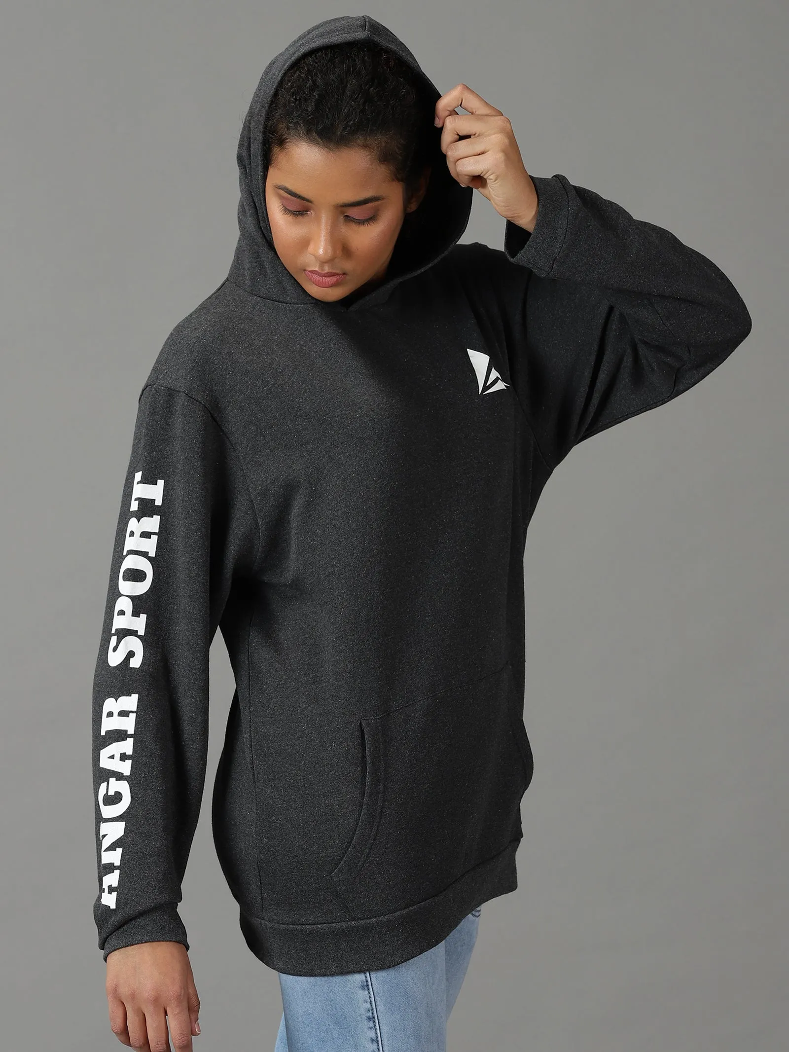 Angar Sport Print Hoodie For Women