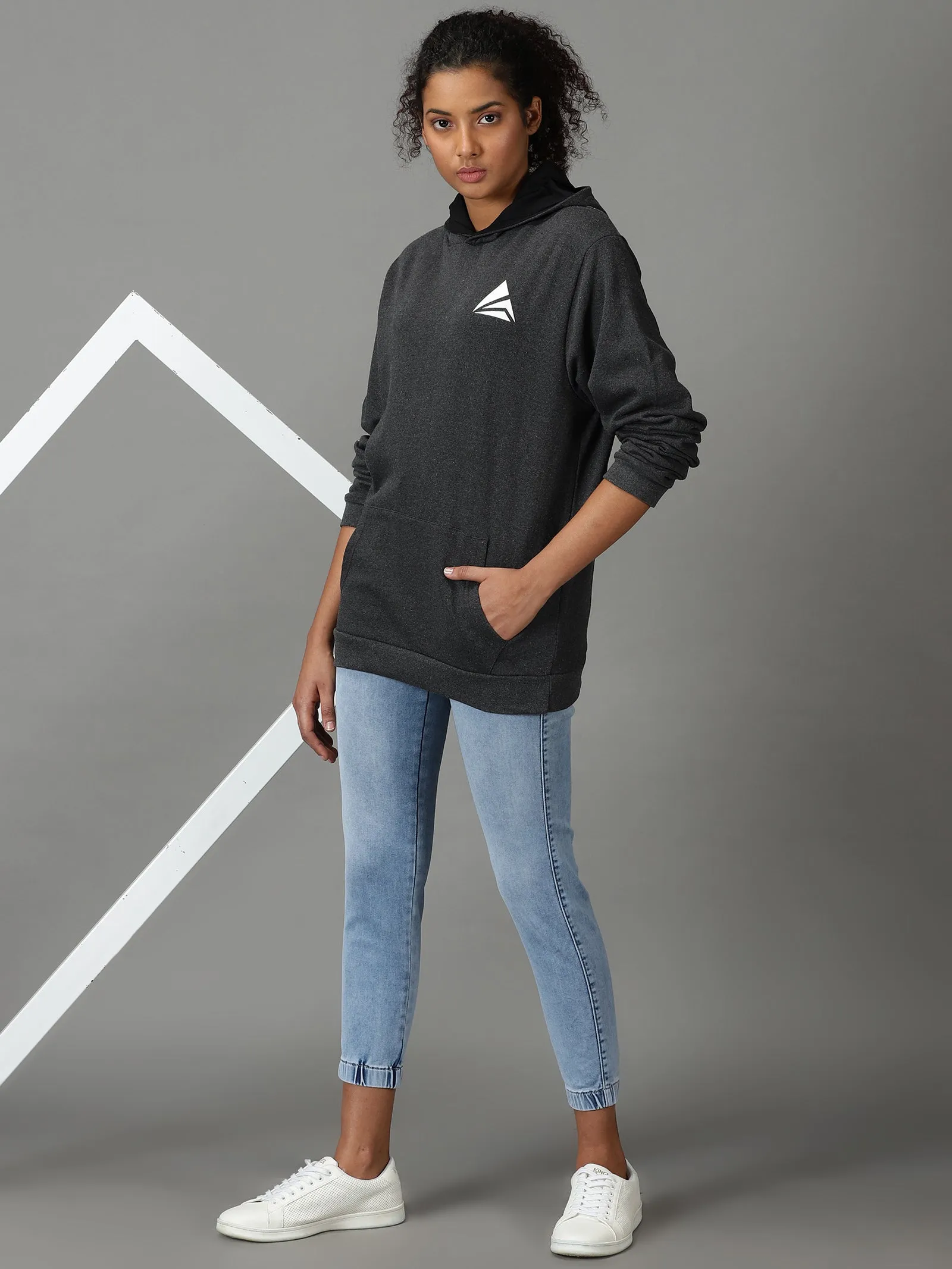 Angar Sport Print Hoodie For Women