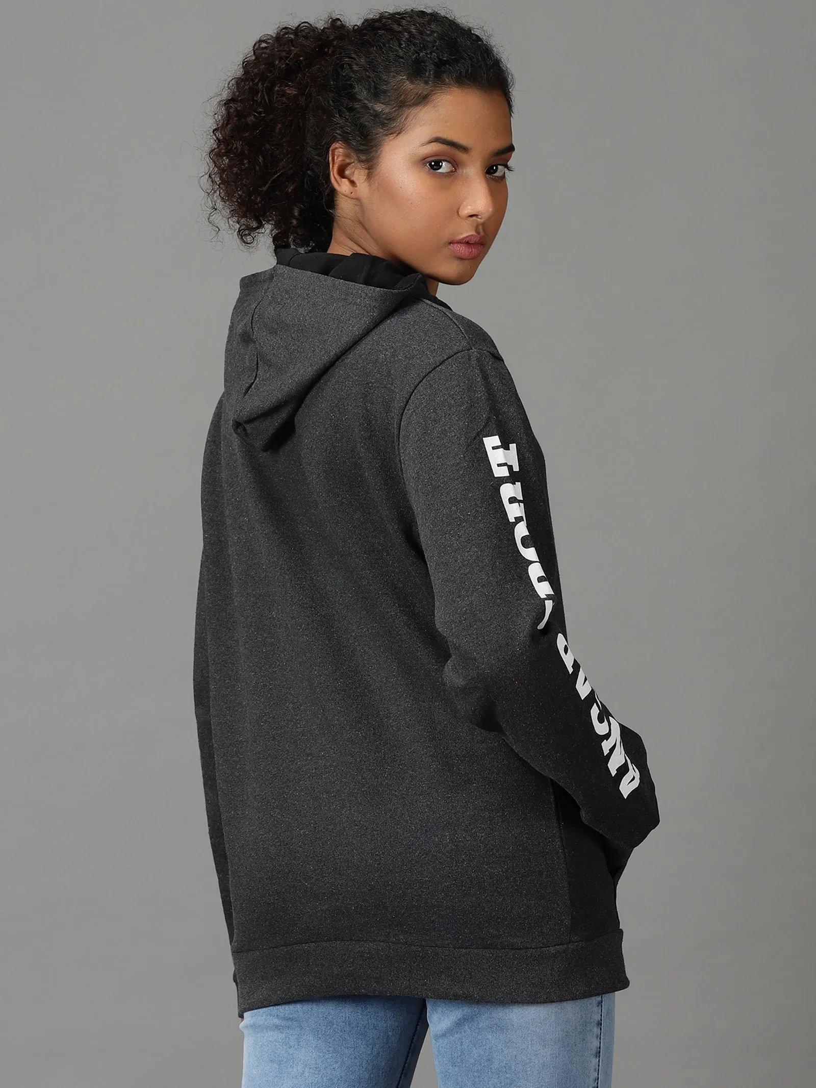 Angar Sport Print Hoodie For Women