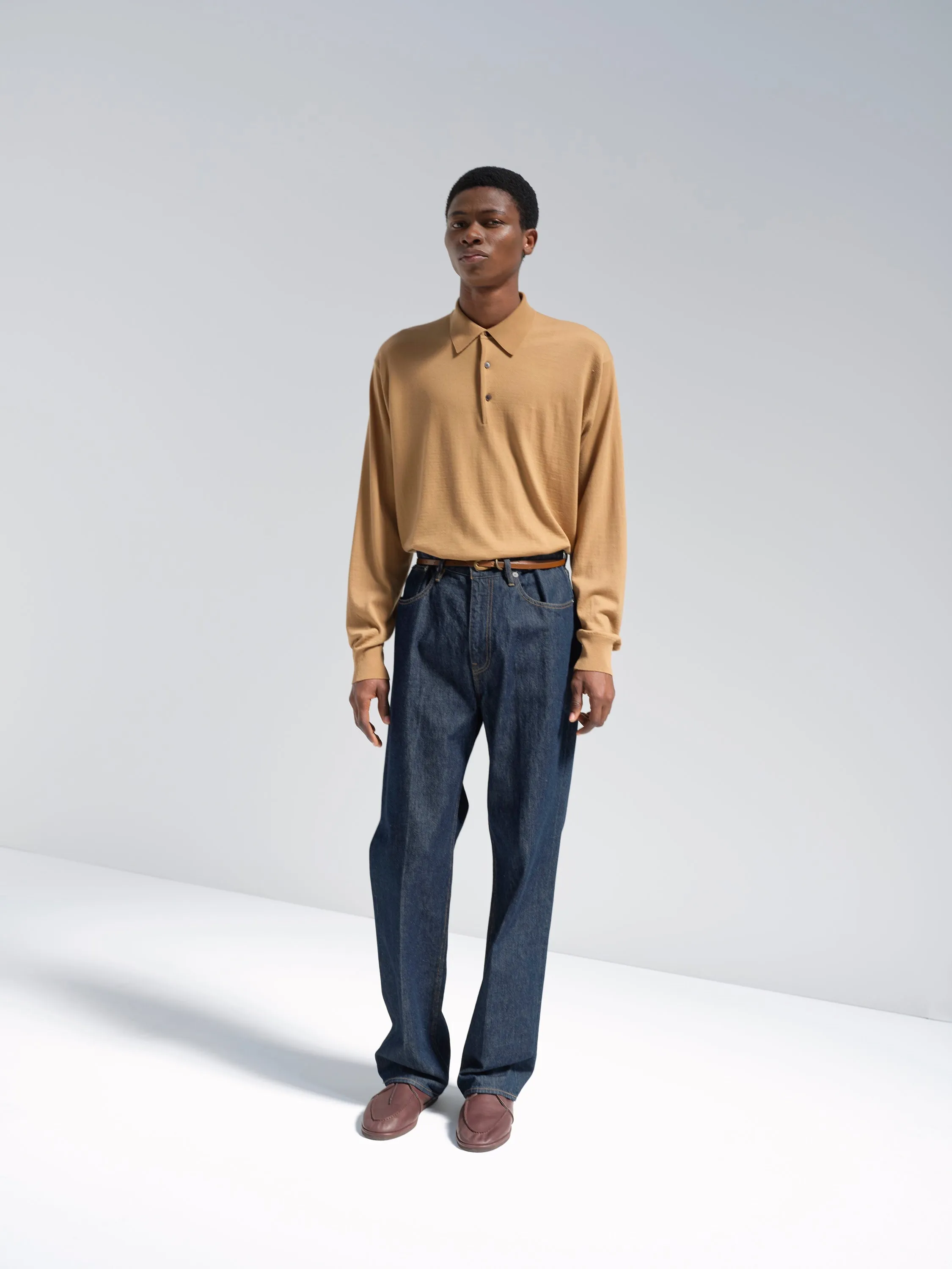 Auralee Hard Twist Denim 5P Pants - Indigo