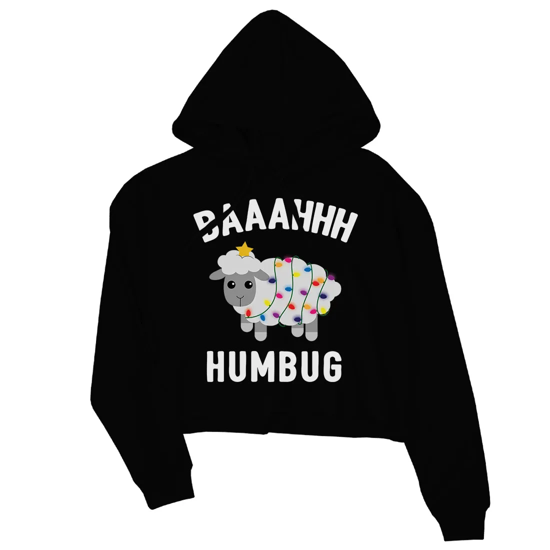 Baaahhh Humbug Crop Hoodie
