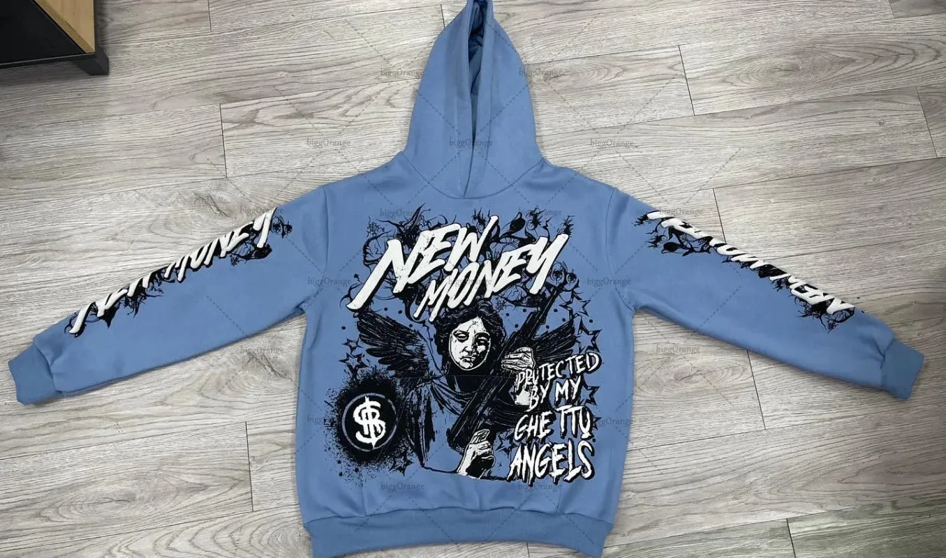 Back To School Joskaa American Trendy Brand Fashion Oversized Sweatshirt Street Letter Anime Pullover Hoodie Men Y2k Goth Harajuku Retro Jacket Women