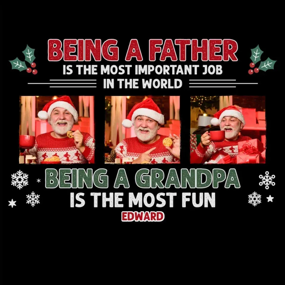 Being A Father, Being A Grandpa - Personalized Gifts For Grandpa - Unisex Hoodie