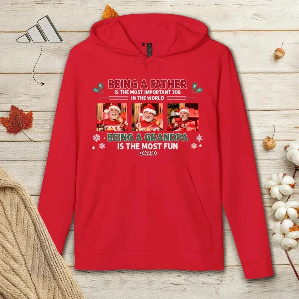 Being A Father, Being A Grandpa - Personalized Gifts For Grandpa - Unisex Hoodie