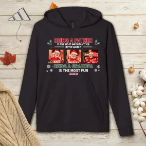 Being A Father, Being A Grandpa - Personalized Gifts For Grandpa - Unisex Hoodie