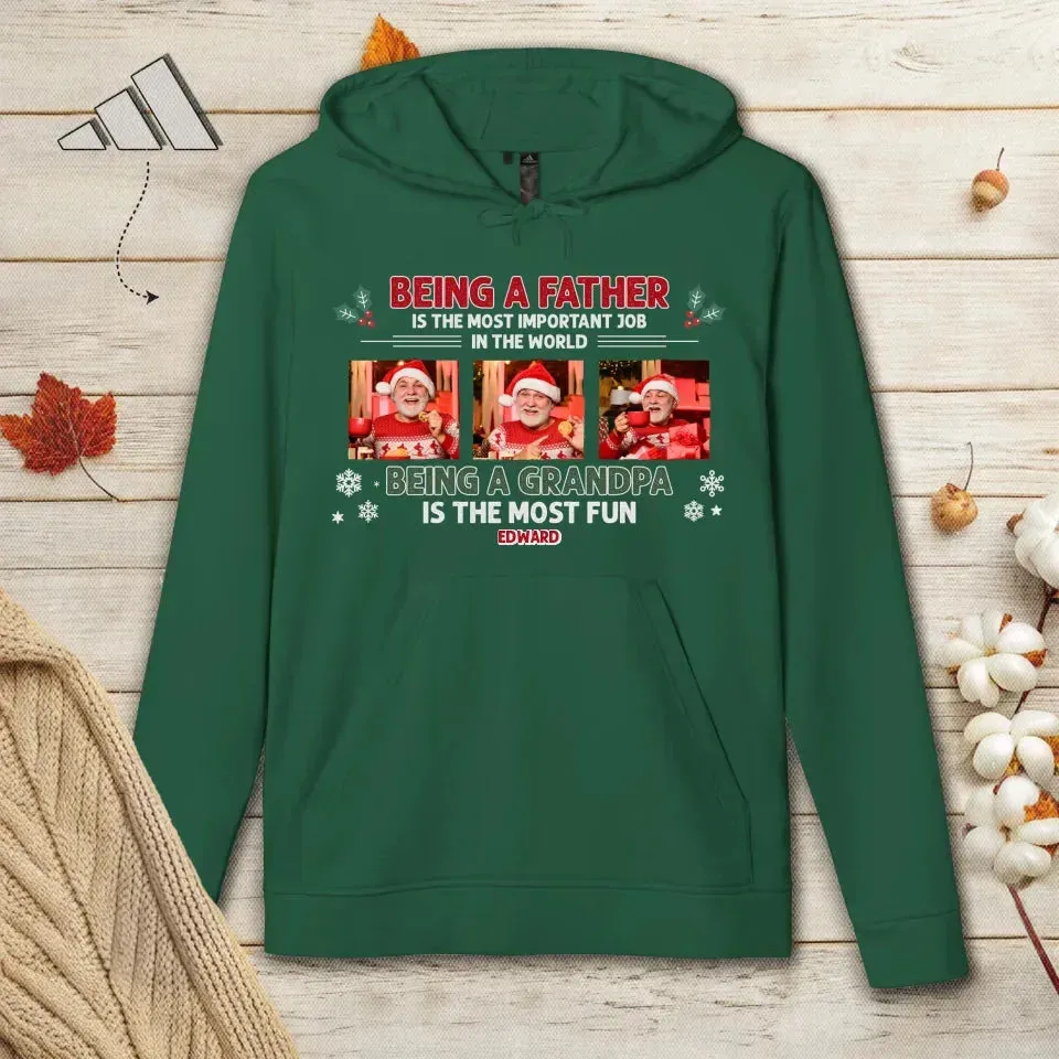 Being A Father, Being A Grandpa - Personalized Gifts For Grandpa - Unisex Hoodie
