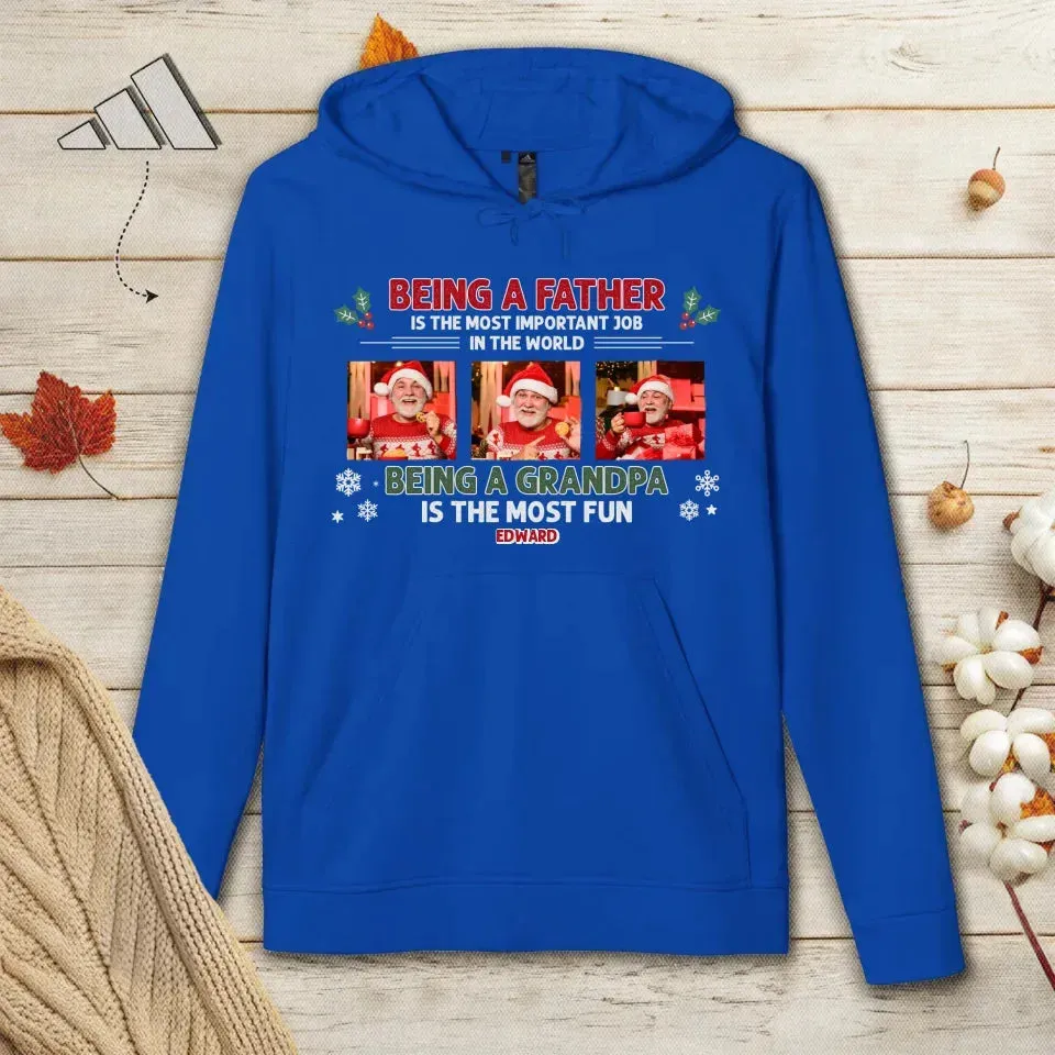 Being A Father, Being A Grandpa - Personalized Gifts For Grandpa - Unisex Hoodie