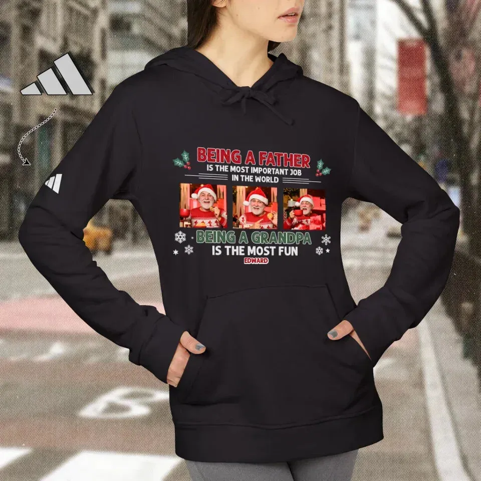 Being A Father, Being A Grandpa - Personalized Gifts For Grandpa - Unisex Hoodie