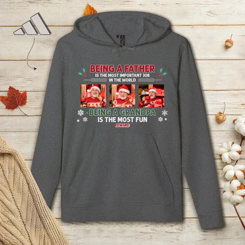 Being A Father, Being A Grandpa - Personalized Gifts For Grandpa - Unisex Hoodie