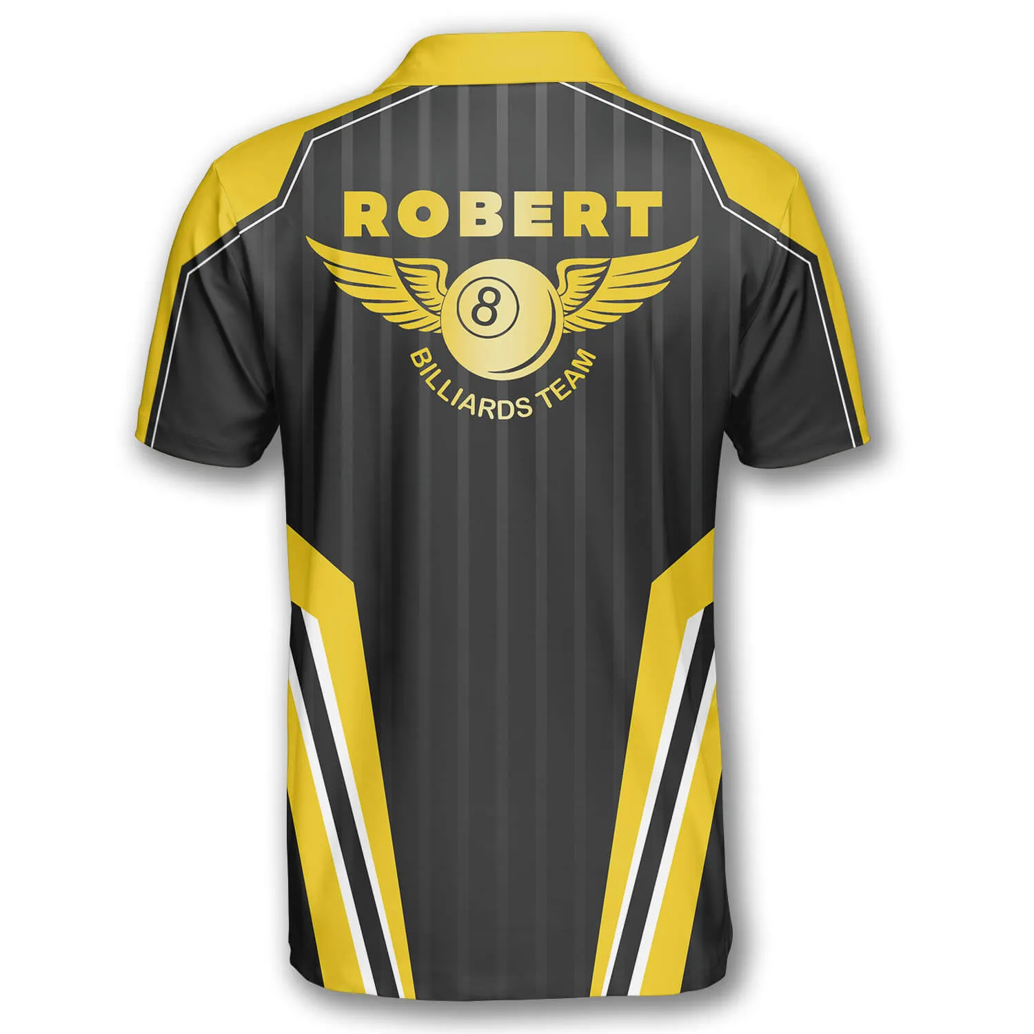 Billiard Yellow Heartbeat Sports Style Custom Billiard Shirts for Men, Best Shirt Team Billiard Uniform