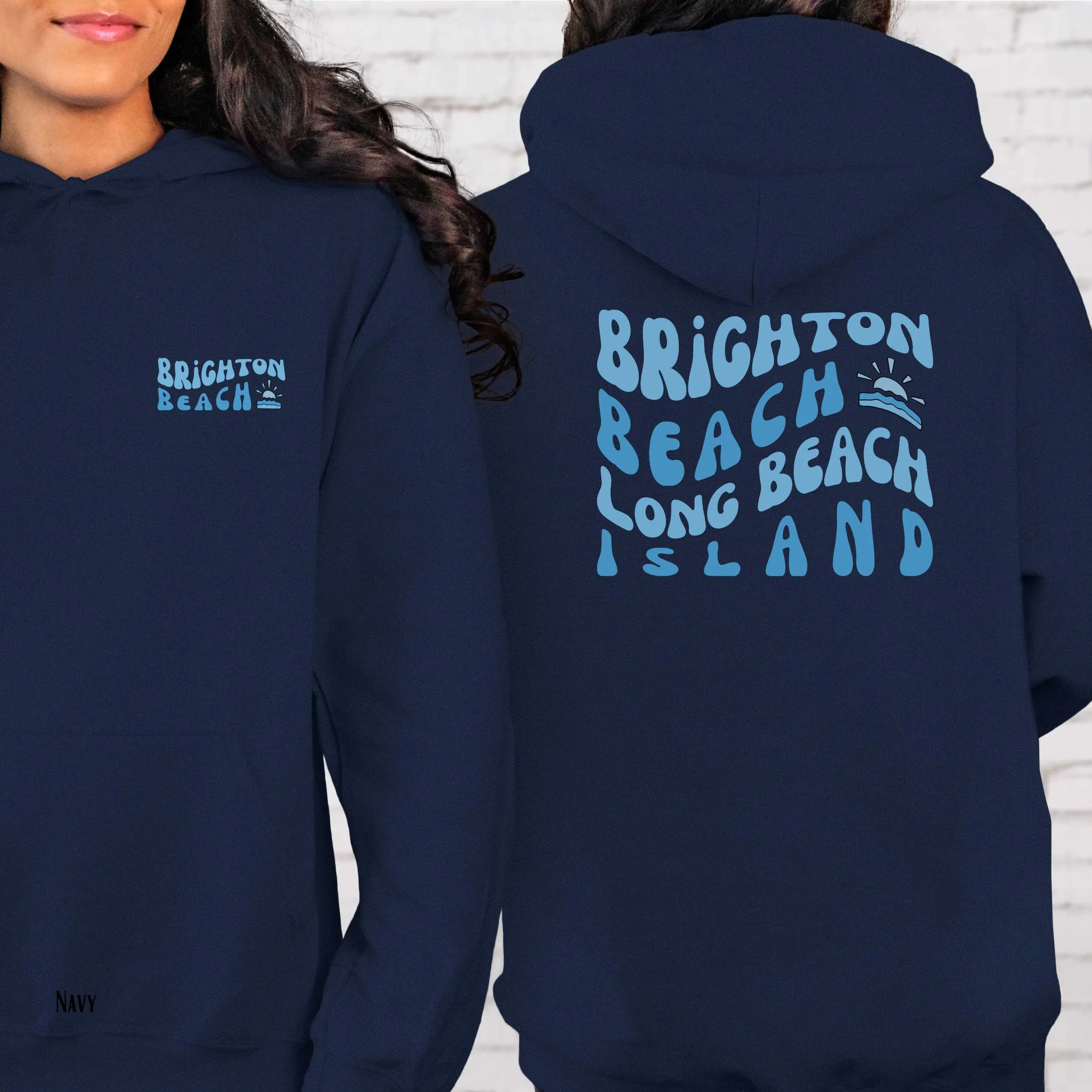 Blue wave Hoodie, Brighton Beach