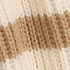 Bold Stripe Faux Draped Sweater Ruana