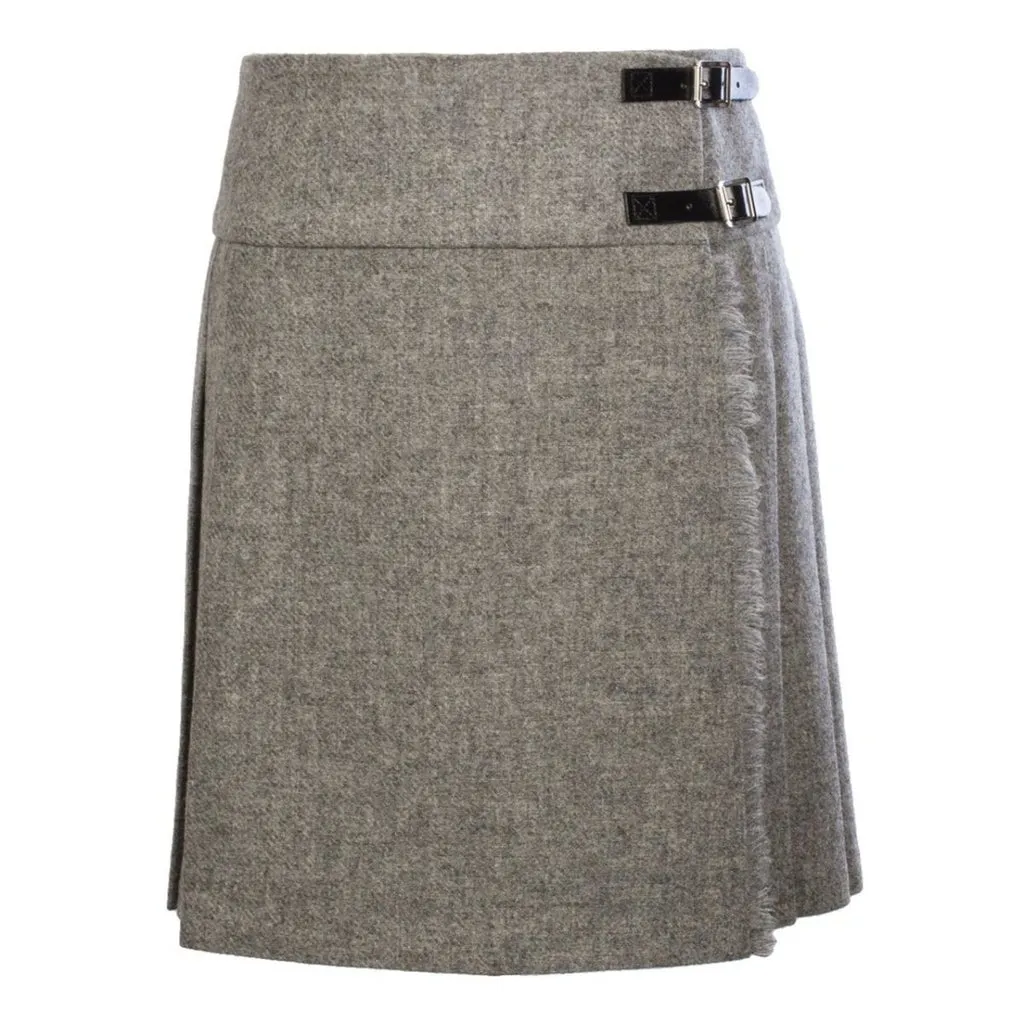 Brand New Wool Ladies Knee Length Pleated traditional Kilt Skirt