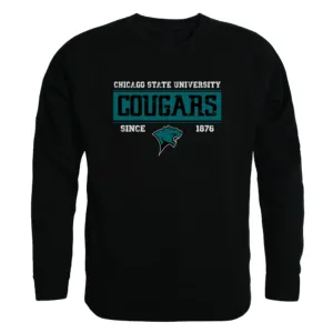 Chicago State University Cougars Established Fleece Crewneck Pullover Sweatshirt