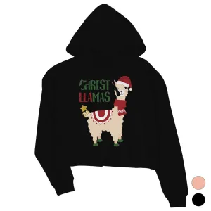 Christ Llamas Crop Hoodie