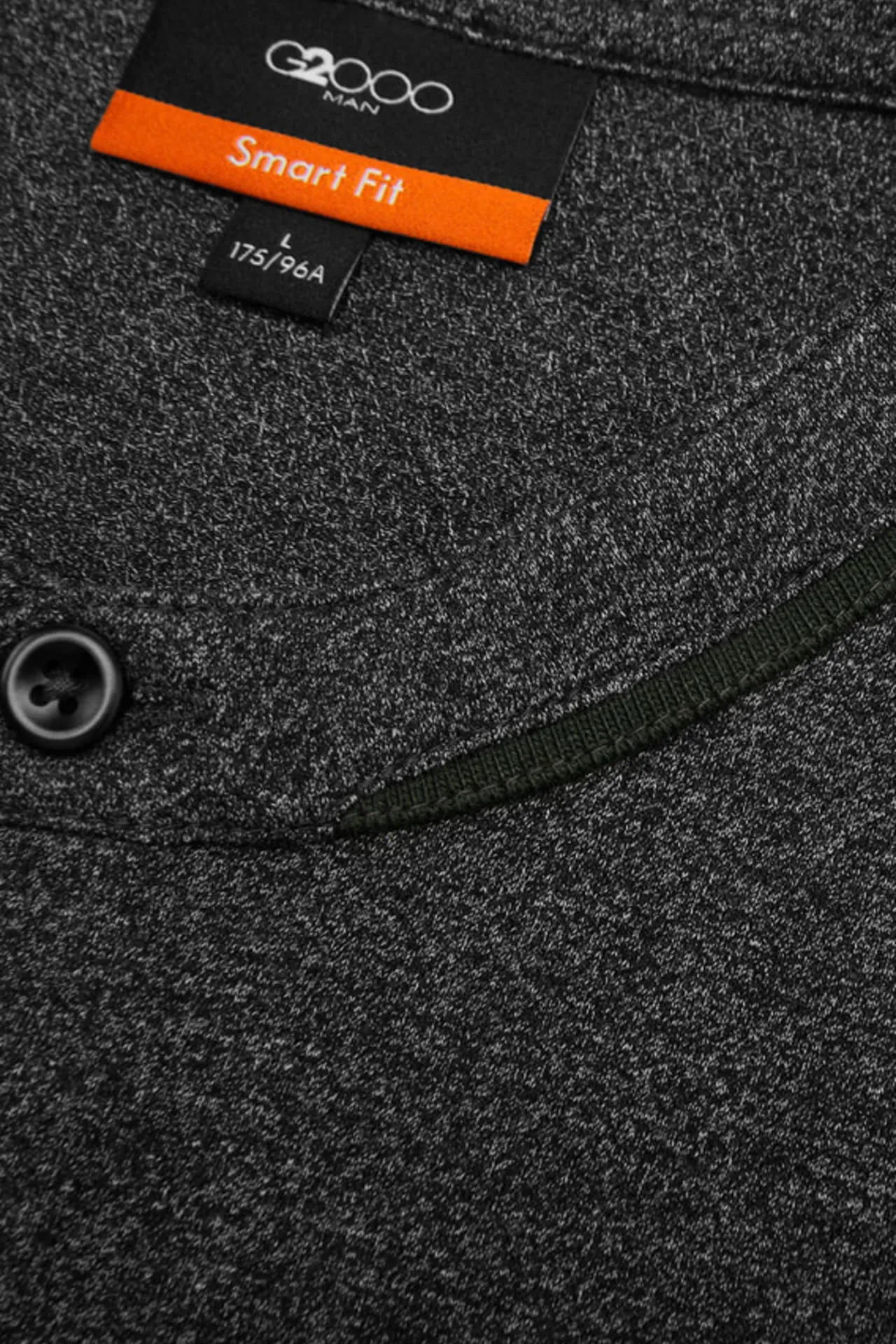 Cotton Blend Smart Fit Jacquard Short Sleeve Stand Collar Polo Tee