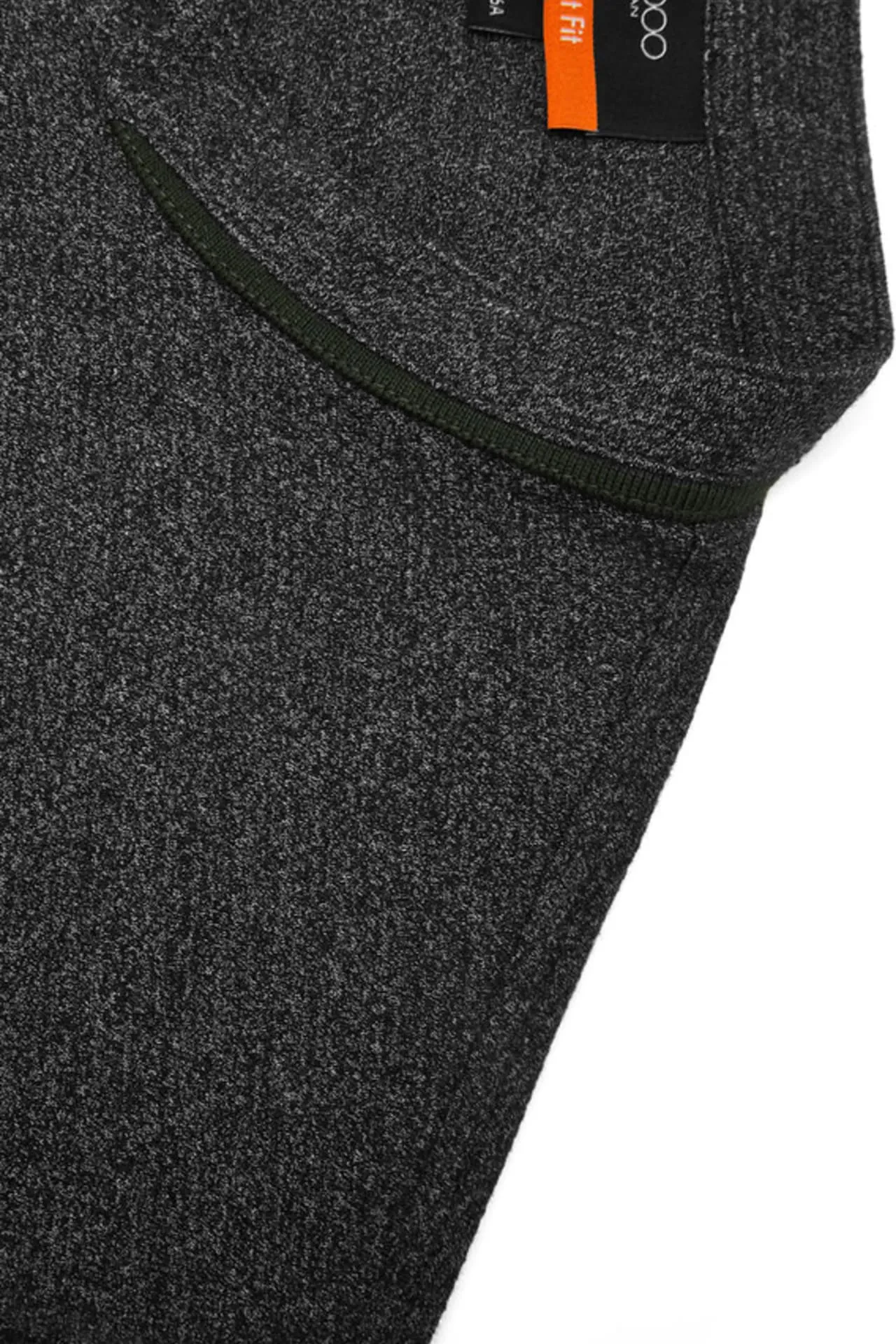 Cotton Blend Smart Fit Jacquard Short Sleeve Stand Collar Polo Tee