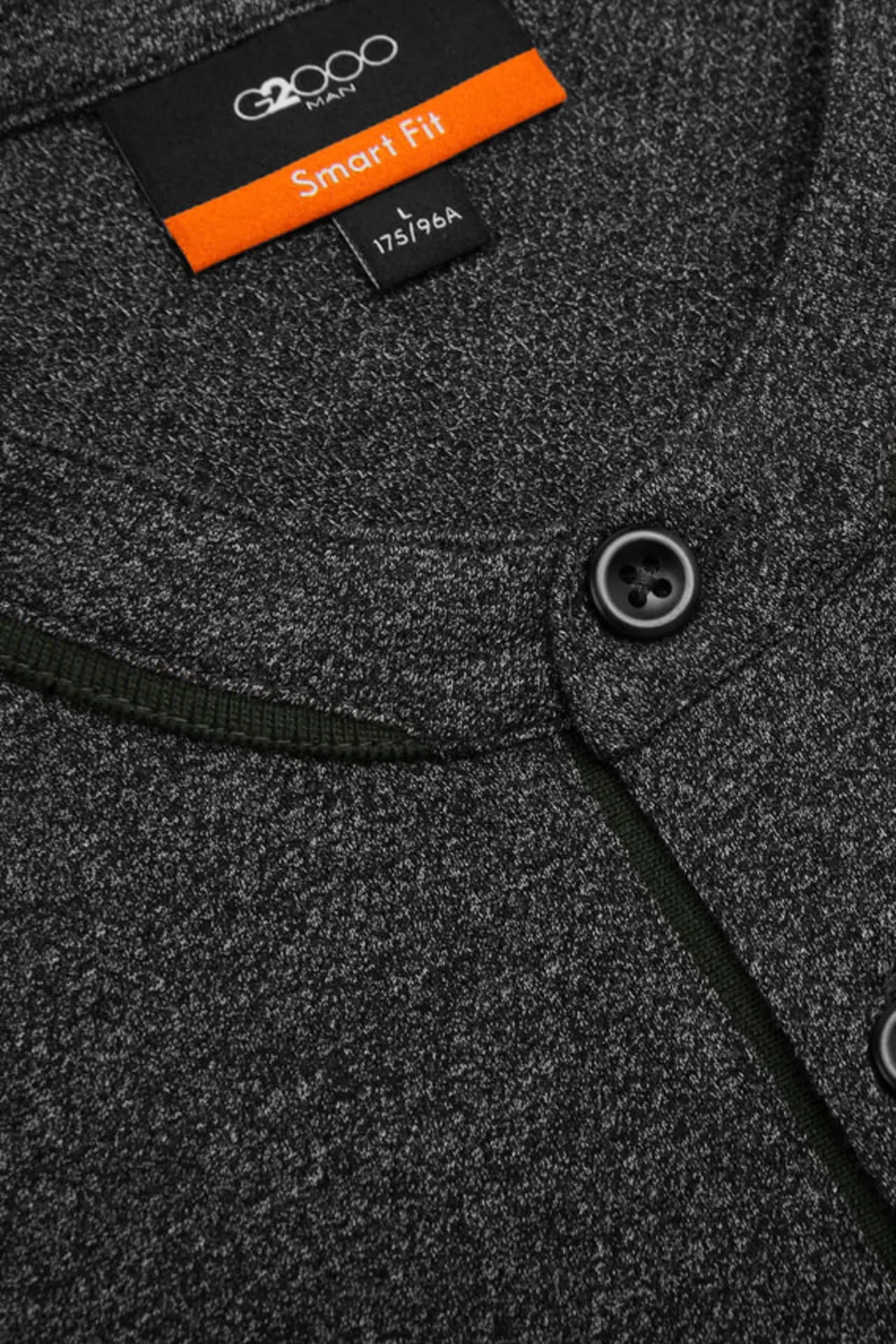 Cotton Blend Smart Fit Jacquard Short Sleeve Stand Collar Polo Tee