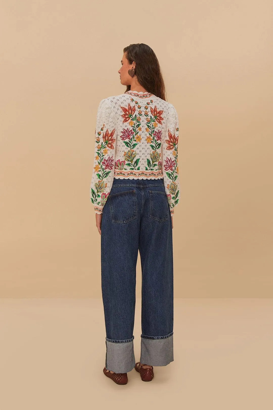 Denim Low Waist Wide Pants
