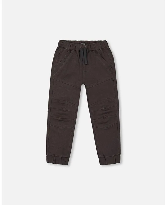 Deux Par Deux infant & boys stretch twill jogger