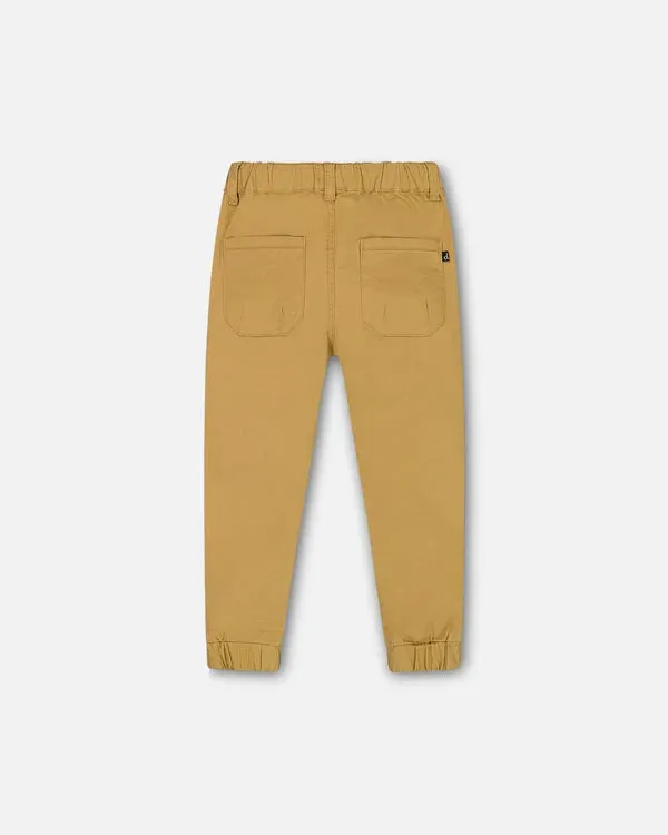 Deux Par Deux infant & boys stretch twill jogger