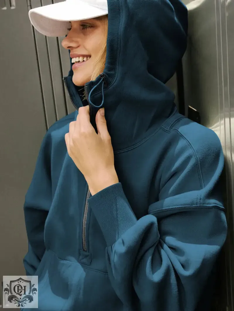 Drawstring Solid Colour Hoodie