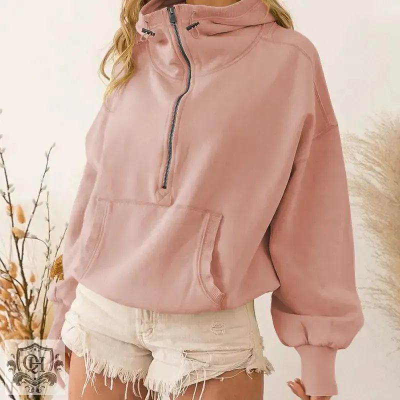 Drawstring Solid Colour Hoodie