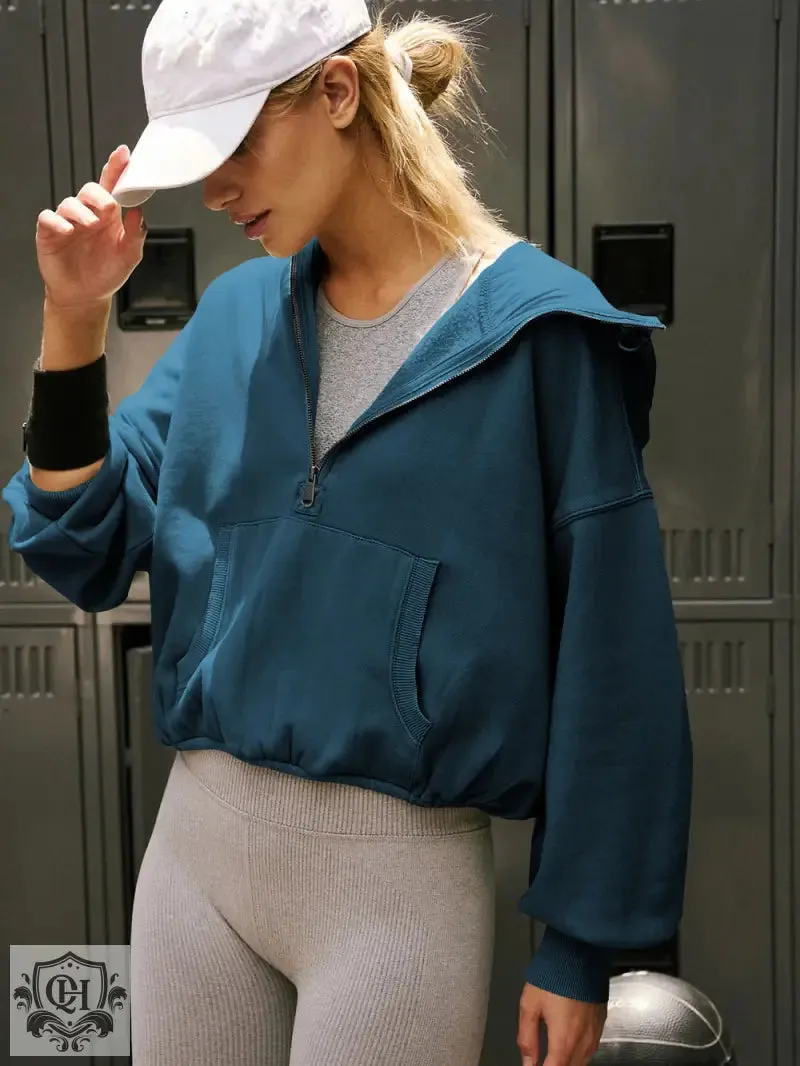 Drawstring Solid Colour Hoodie
