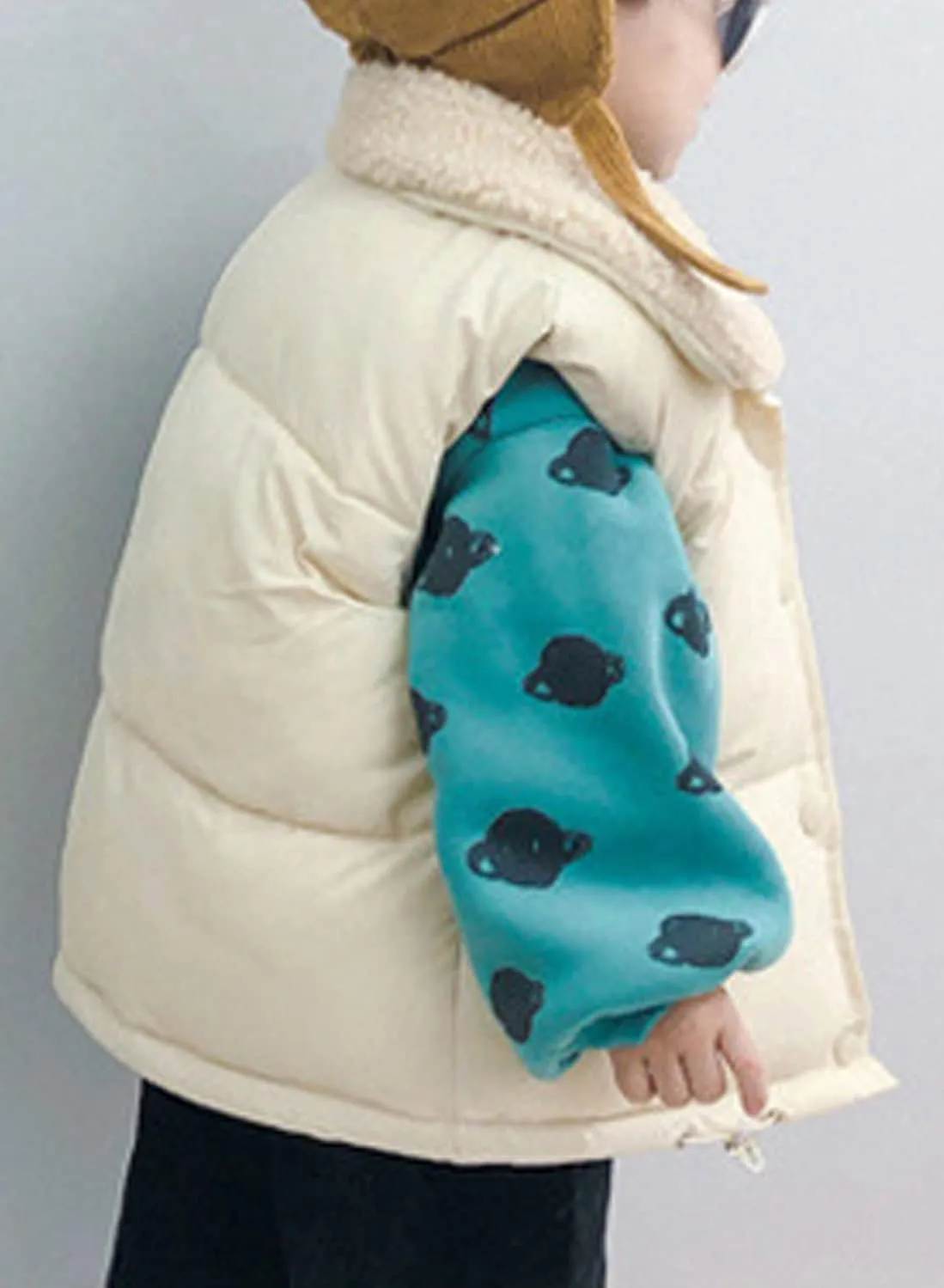 EISHOW Baby Boys Girls Fleece Vest Waistcoat Down Jacket Winter Fuzzy Thick Cotton-Padded Puffer Jacket Sleeveless Coat