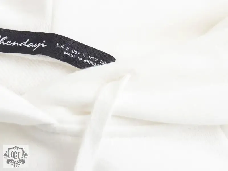 Embroidered Pullover Hooded Sweater
