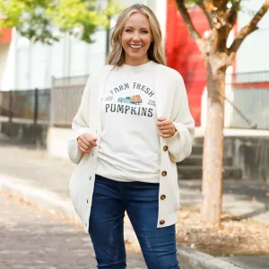 Farm Fresh Pumpkins Tee, Natural
