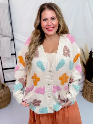 Floral & Hearts Long Sleeve Cardigan