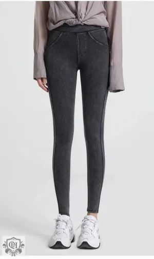 Full Length Denim Style Yoga Pants