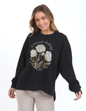 Golden Rose Crew - Washed Black