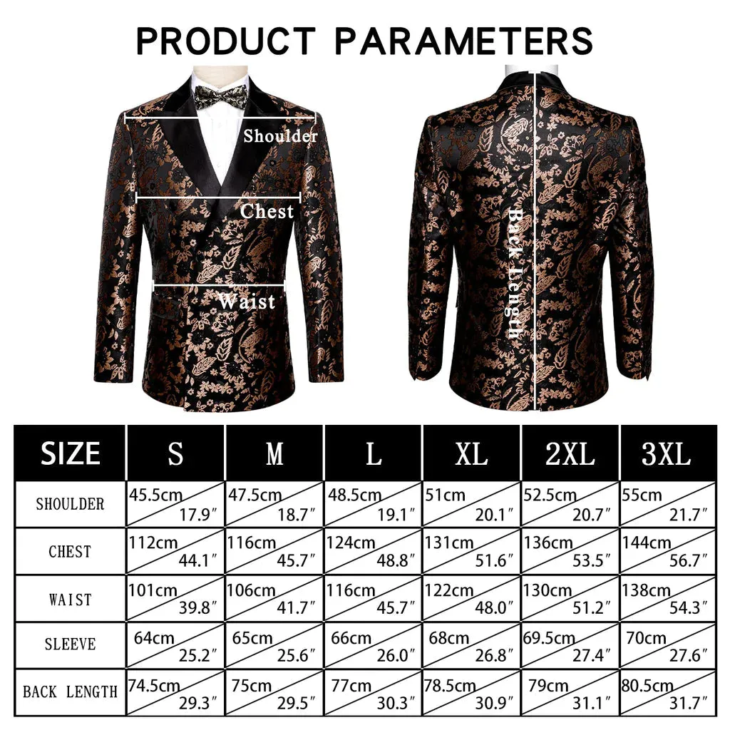 Green and Black Paisley Tuxedo Jacket