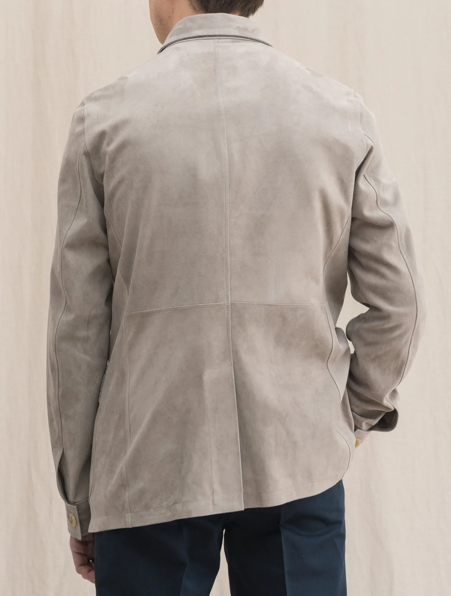Handmade Suede Jacket Stone