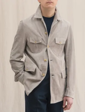 Handmade Suede Jacket Stone