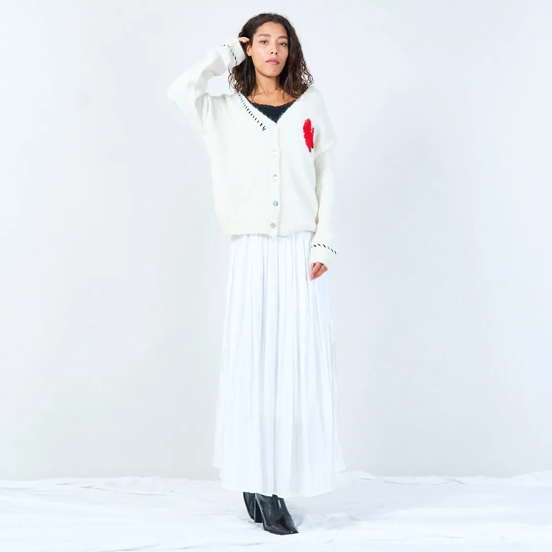 Heart accent cardigan wholesale