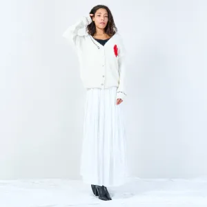 Heart accent cardigan wholesale
