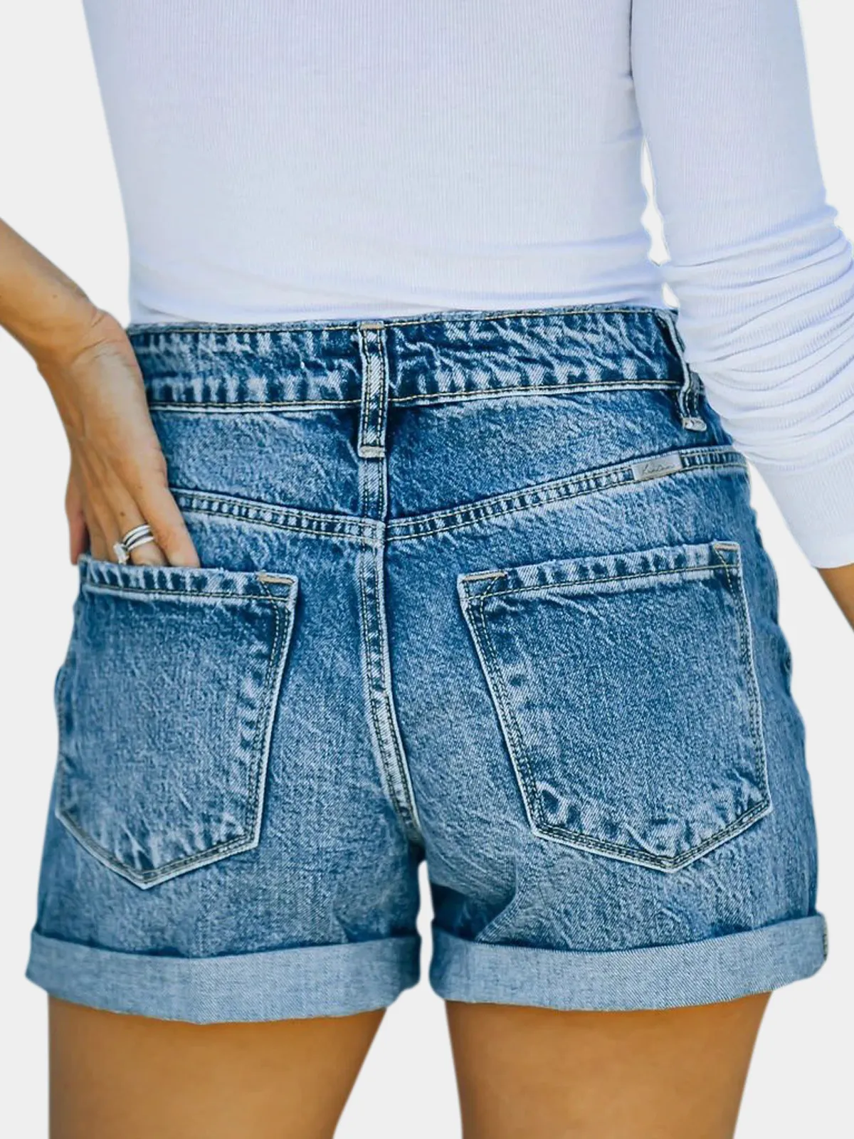 High Waist Denim Shorts