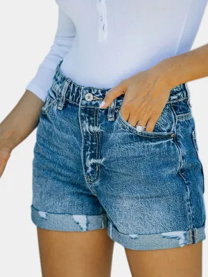 High Waist Denim Shorts