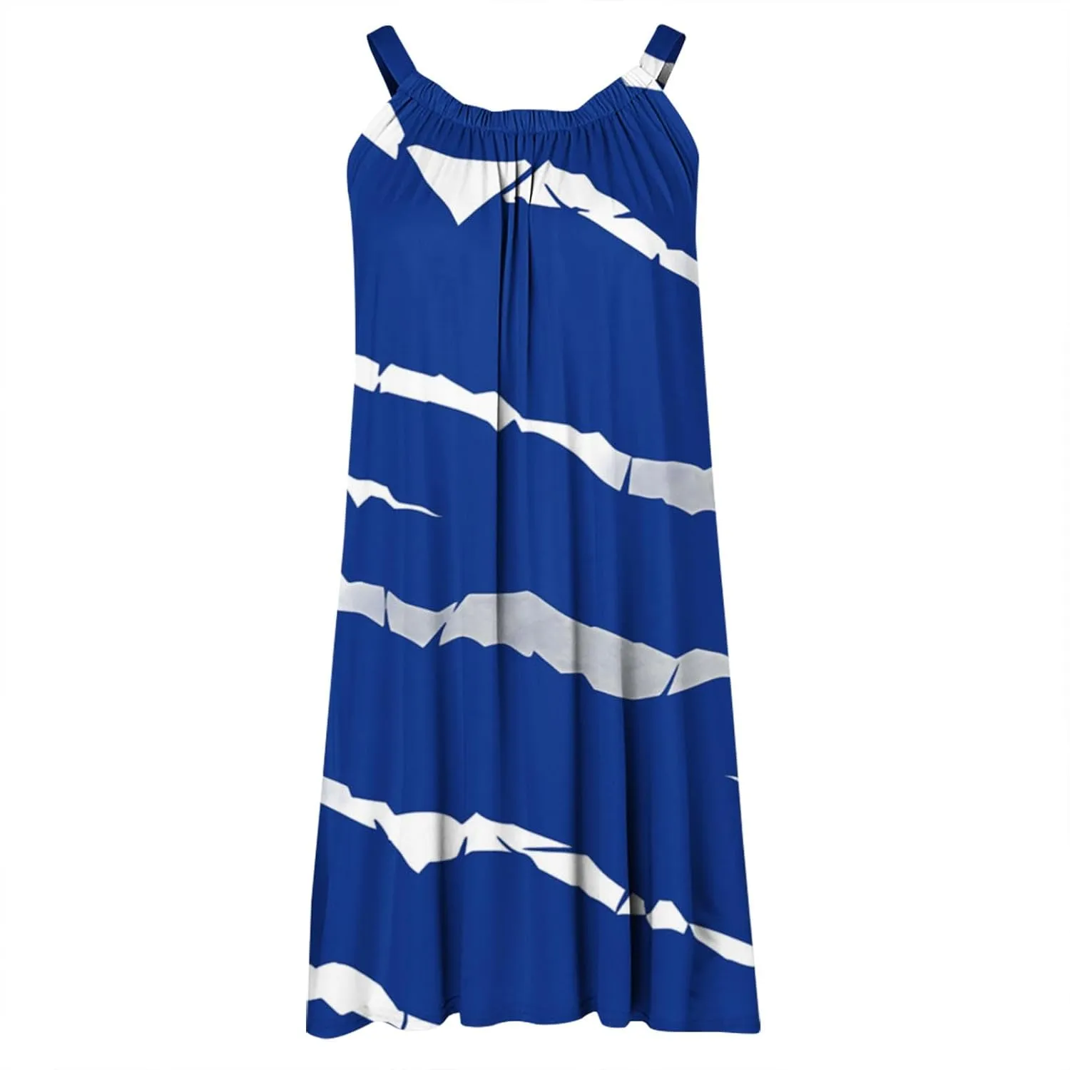hlysgo Summer Dresses for Women 2025 Casual Sleeveless Beach Coverup Sundress Trendy Stripes Print A-Line Flowy Mini Dress