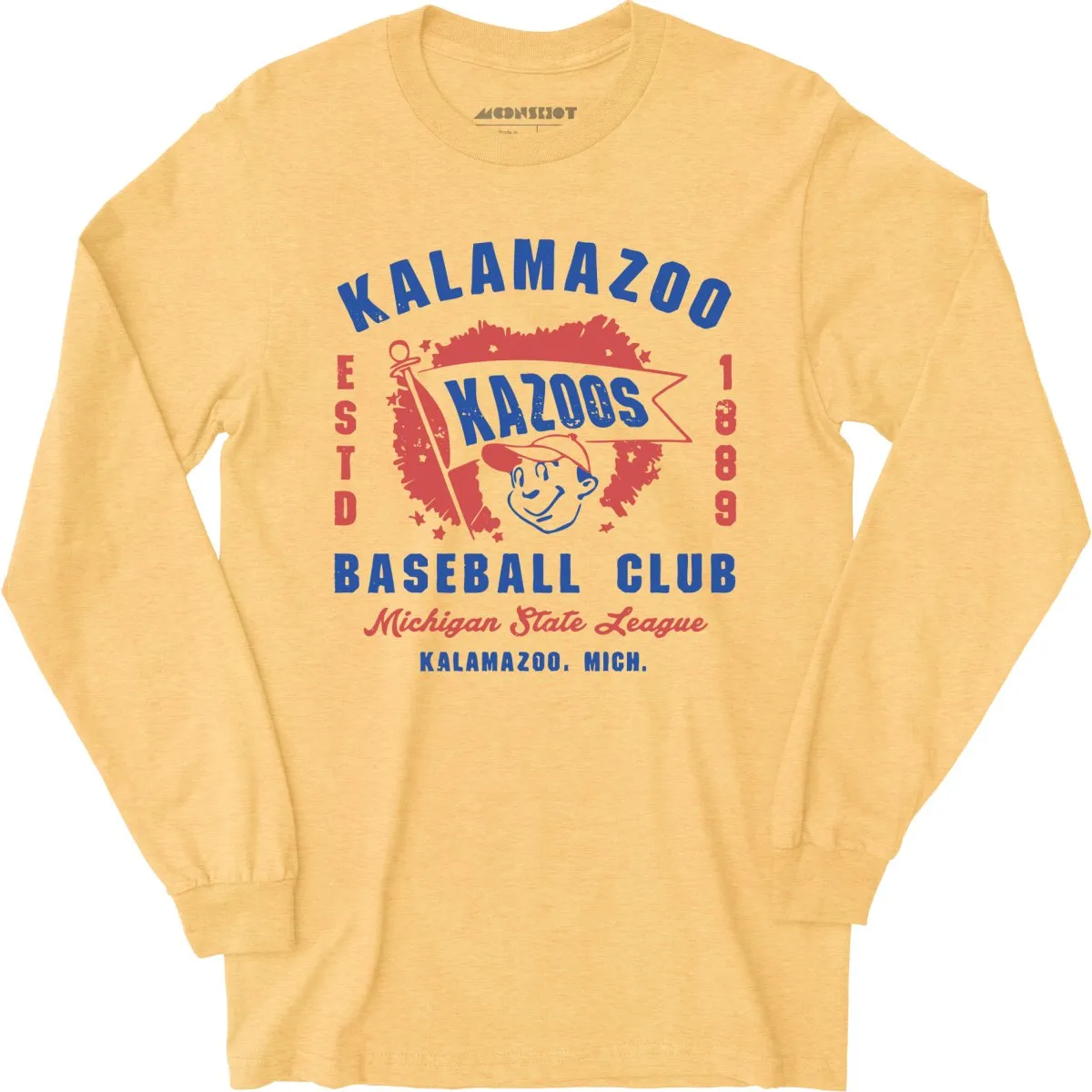 Kalamazoo Kazoos - Michigan - Vintage Defunct Baseball Teams - Long Sleeve T-Shirt