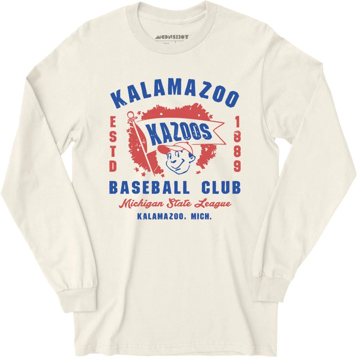 Kalamazoo Kazoos - Michigan - Vintage Defunct Baseball Teams - Long Sleeve T-Shirt