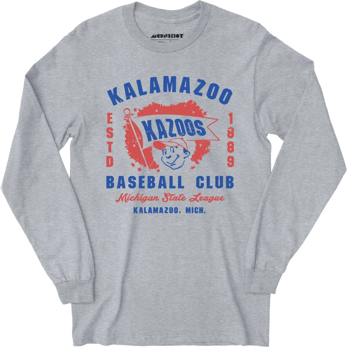 Kalamazoo Kazoos - Michigan - Vintage Defunct Baseball Teams - Long Sleeve T-Shirt