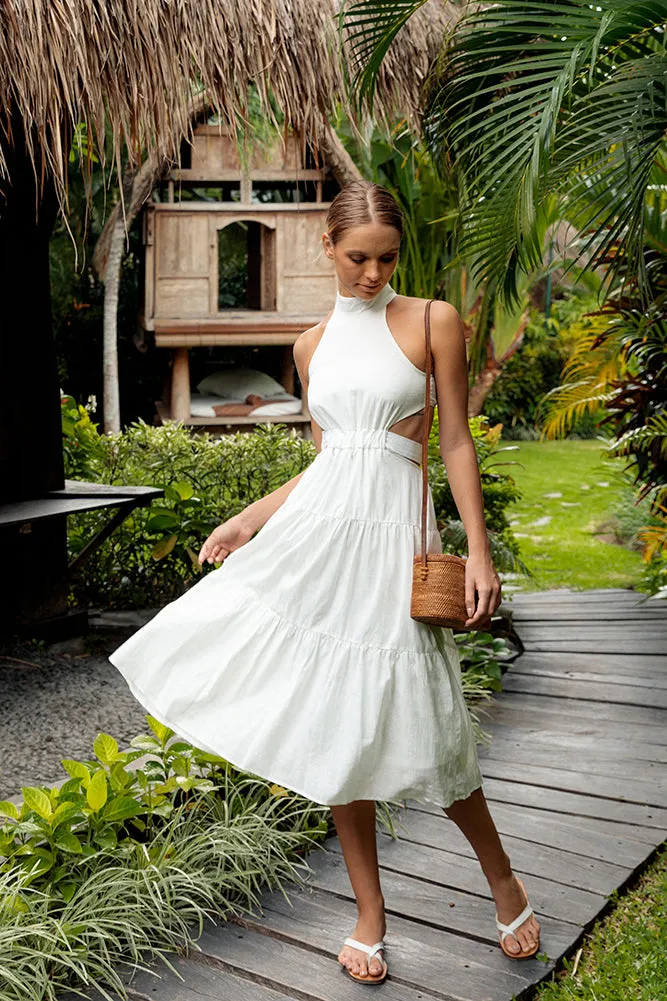Life Itself Midi Dress White